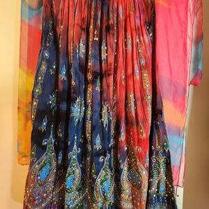 Colorful Bohemian Maxi Skiry